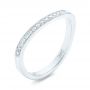 18k White Gold Custom Diamond Wedding Band - Three-Quarter View -  102446 - Thumbnail