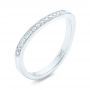 14k White Gold 14k White Gold Custom Diamond Wedding Band - Three-Quarter View -  102446 - Thumbnail