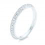 14k White Gold Custom Diamond Wedding Band - Three-Quarter View -  102521 - Thumbnail
