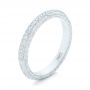  Platinum Custom Diamond Wedding Band - Three-Quarter View -  102768 - Thumbnail
