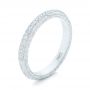 14k White Gold 14k White Gold Custom Diamond Wedding Band - Three-Quarter View -  102768 - Thumbnail