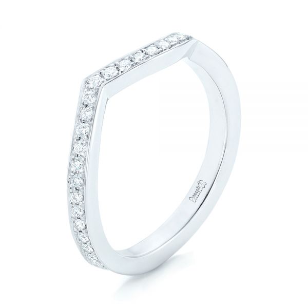  Platinum Platinum Custom Diamond Wedding Band - Three-Quarter View -  102837