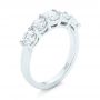 14k White Gold Custom Diamond Wedding Band - Three-Quarter View -  102953 - Thumbnail