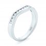  Platinum Custom Diamond Wedding Band - Three-Quarter View -  103136 - Thumbnail