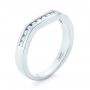 14k White Gold 14k White Gold Custom Diamond Wedding Band - Three-Quarter View -  103136 - Thumbnail