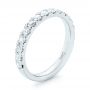 14k White Gold 14k White Gold Custom Diamond Wedding Band - Three-Quarter View -  103140 - Thumbnail