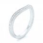 18k White Gold Custom Diamond Wedding Band - Three-Quarter View -  103145 - Thumbnail