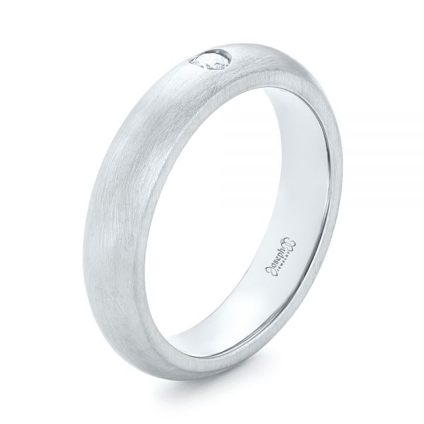  Platinum Platinum Custom Diamond Wedding Band - Three-Quarter View -  103378