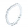  Platinum Custom Diamond Wedding Band - Three-Quarter View -  103397 - Thumbnail