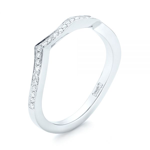  Platinum Platinum Custom Diamond Wedding Band - Three-Quarter View -  103399