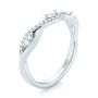 14k White Gold Custom Diamond Wedding Band - Three-Quarter View -  103419 - Thumbnail
