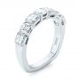 18k White Gold 18k White Gold Custom Diamond Wedding Band - Three-Quarter View -  103437 - Thumbnail
