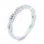 18k White Gold 18k White Gold Custom Diamond Wedding Band - Three-Quarter View -  103438 - Thumbnail