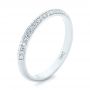 18k White Gold 18k White Gold Custom Diamond Wedding Band - Three-Quarter View -  103478 - Thumbnail