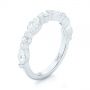 18k White Gold 18k White Gold Custom Diamond Wedding Band - Three-Quarter View -  103913 - Thumbnail