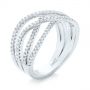  White Gold Custom Diamond Wedding Band - Three-Quarter View -  103915 - Thumbnail