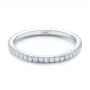 18k White Gold 18k White Gold Custom Diamond Wedding Band - Flat View -  102023 - Thumbnail