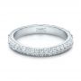 18k White Gold 18k White Gold Custom Diamond Wedding Band - Flat View -  102051 - Thumbnail