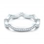  Platinum Custom Diamond Wedding Band - Flat View -  102121 - Thumbnail