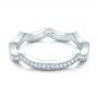 18k White Gold 18k White Gold Custom Diamond Wedding Band - Flat View -  102121 - Thumbnail