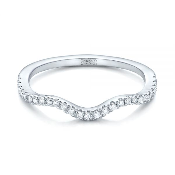  Platinum Platinum Custom Diamond Wedding Band - Flat View -  102149