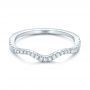 14k White Gold Custom Diamond Wedding Band - Flat View -  102149 - Thumbnail