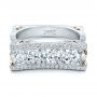  Platinum And 14K Gold Custom Diamond Wedding Band - Flat View -  102182 - Thumbnail