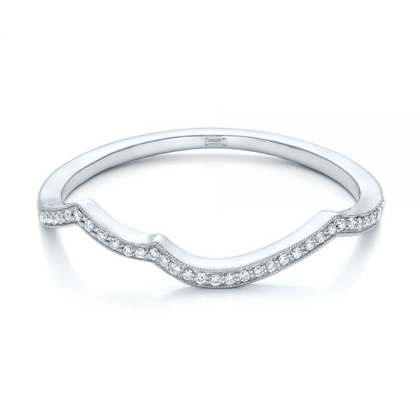  Platinum Platinum Custom Diamond Wedding Band - Flat View -  102204