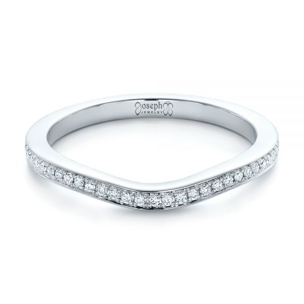  Platinum Platinum Custom Diamond Wedding Band - Flat View -  102256