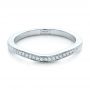 18k White Gold 18k White Gold Custom Diamond Wedding Band - Flat View -  102256 - Thumbnail