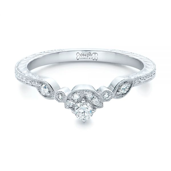  Platinum Platinum Custom Diamond Wedding Band - Flat View -  102262