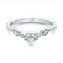 14k White Gold Custom Diamond Wedding Band - Flat View -  102262 - Thumbnail