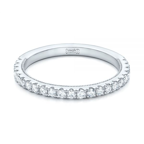  Platinum Platinum Custom Diamond Wedding Band - Flat View -  102291