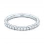 18k White Gold Custom Diamond Wedding Band - Flat View -  102291 - Thumbnail