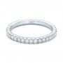 14k White Gold 14k White Gold Custom Diamond Wedding Band - Flat View -  102291 - Thumbnail