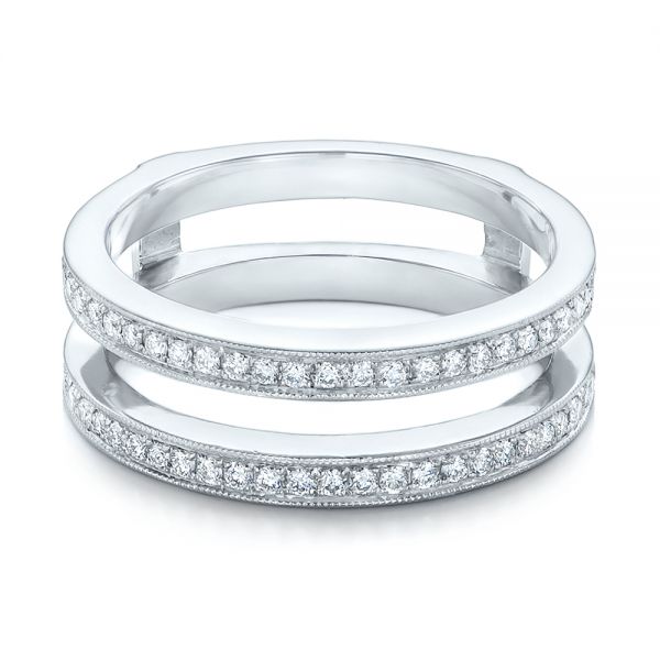  Platinum Custom Diamond Wedding Band - Flat View -  102362