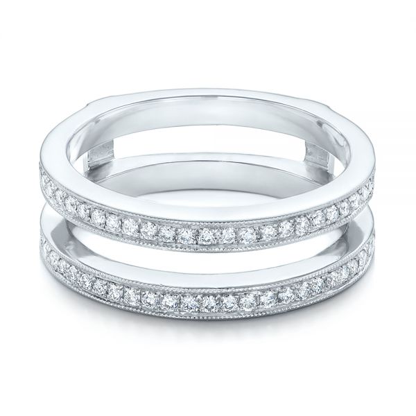 Platinum Custom Diamond Wedding Band - Flat View - 102362