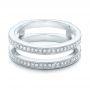  Platinum Custom Diamond Wedding Band - Flat View -  102362 - Thumbnail