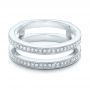 18k White Gold 18k White Gold Custom Diamond Wedding Band - Flat View -  102362 - Thumbnail