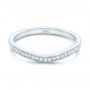 14k White Gold Custom Diamond Wedding Band - Flat View -  102406 - Thumbnail