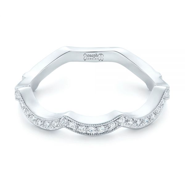  Platinum Platinum Custom Diamond Wedding Band - Flat View -  102484