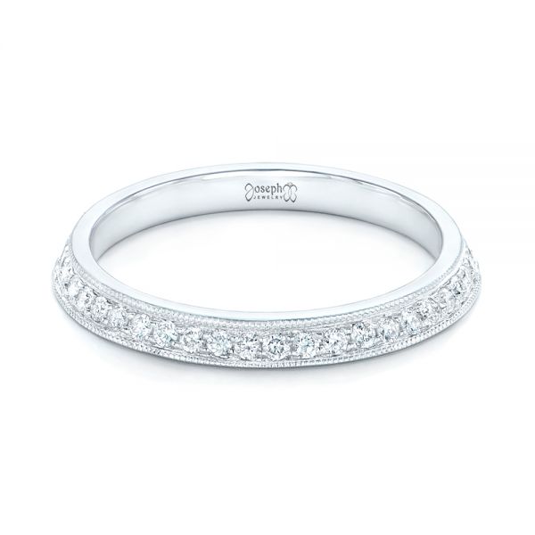  Platinum Platinum Custom Diamond Wedding Band - Flat View -  102521