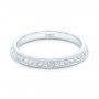 14k White Gold Custom Diamond Wedding Band - Flat View -  102521 - Thumbnail