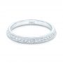 14k White Gold Custom Diamond Wedding Band - Flat View -  102521 - Thumbnail