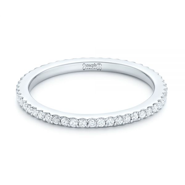  Platinum Custom Diamond Wedding Band - Flat View -  102608