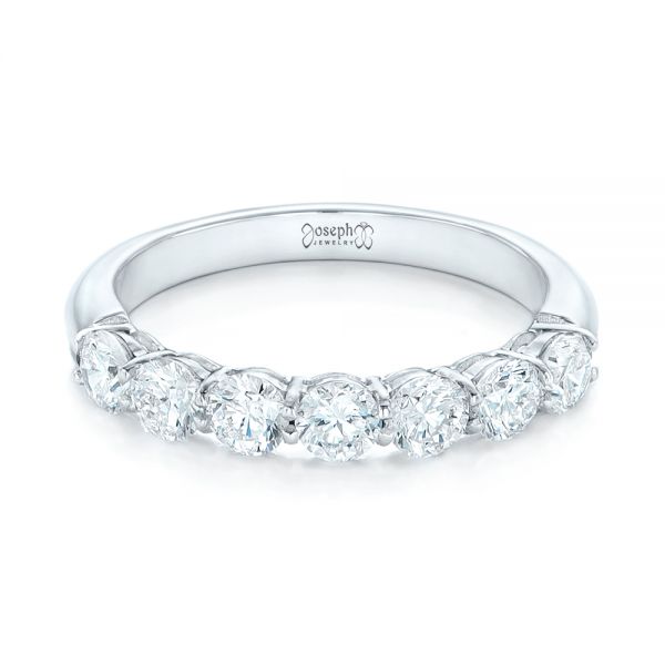  Platinum Custom Diamond Wedding Band - Flat View -  102746