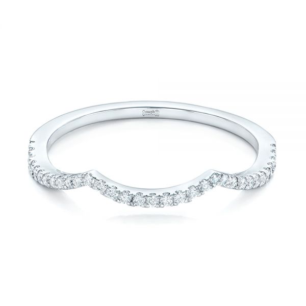  Platinum Custom Diamond Wedding Band - Flat View -  102753