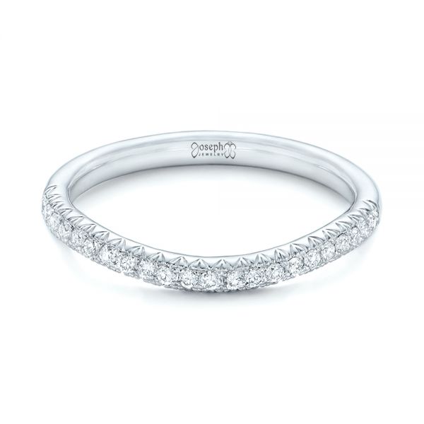  Platinum Platinum Custom Diamond Wedding Band - Flat View -  102773