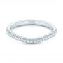 14k White Gold Custom Diamond Wedding Band - Flat View -  102773 - Thumbnail