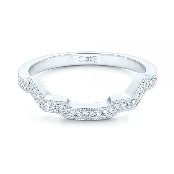  Platinum Platinum Custom Diamond Wedding Band - Flat View -  102784